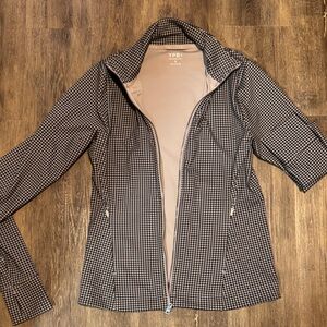 Abercrombie & Fitch Black and Tan Checkered Blazer